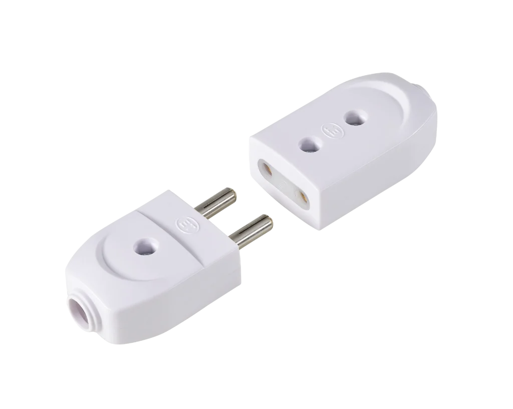 932 2 Pin Plug – White 6A-250V~ - Electro Tech
